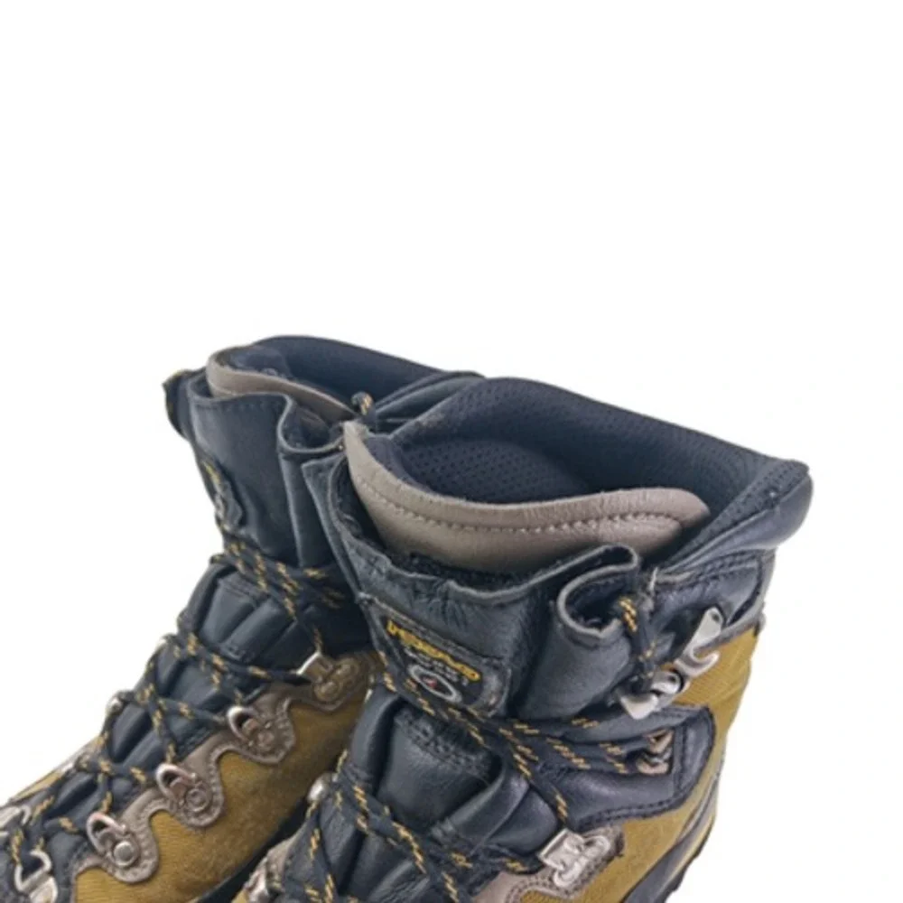 Asolo Mountain Boots Men 9.5 Yellow Gray Nylon Gore-Tex Waterproof Vibram Hiking